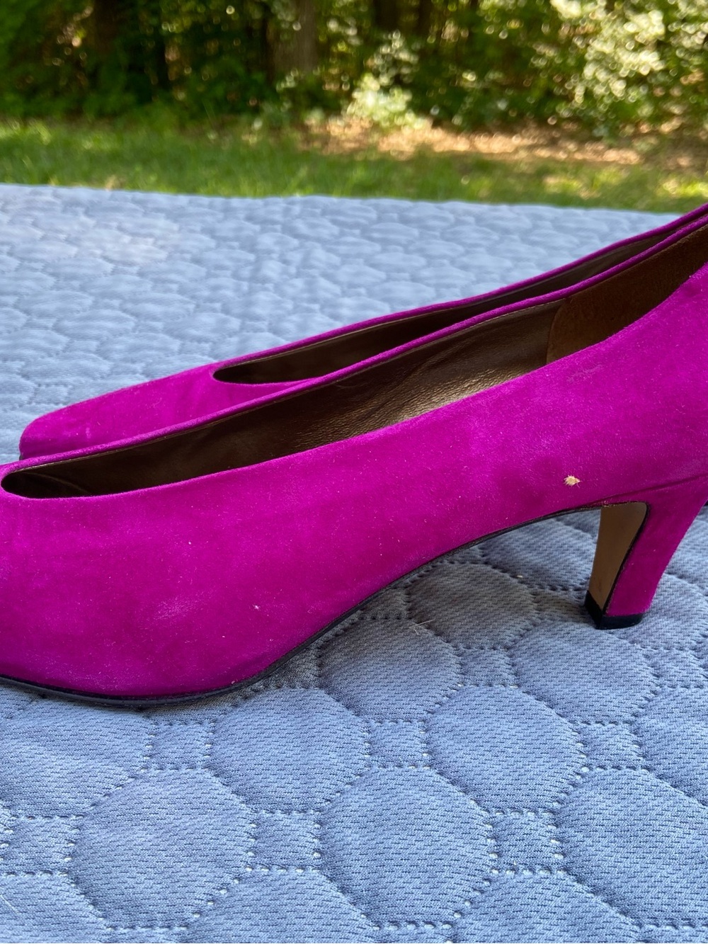 Rangoni Vibrant Fuchsia Suede Mid Heel Pumps